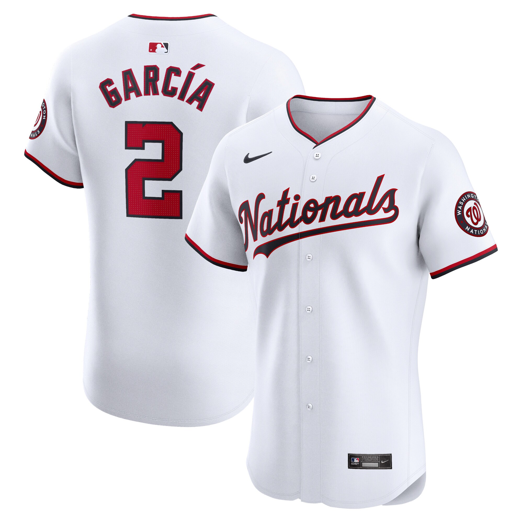 Luis Garcia Washington Nationals Home Elite Player Jersey - White