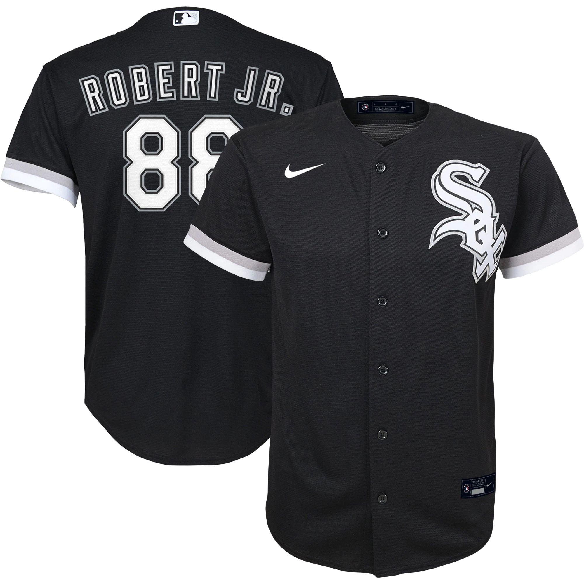 Luis Robert Chicago White Sox Youth Alternate Replica Player Jersey – Black