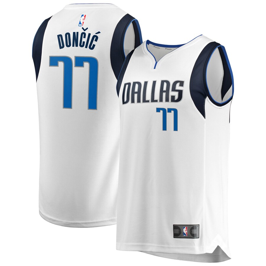 Luka Doncic Dallas Mavericks Fanatics Branded Youth Fast Break Replica Jersey - Association Edition - White