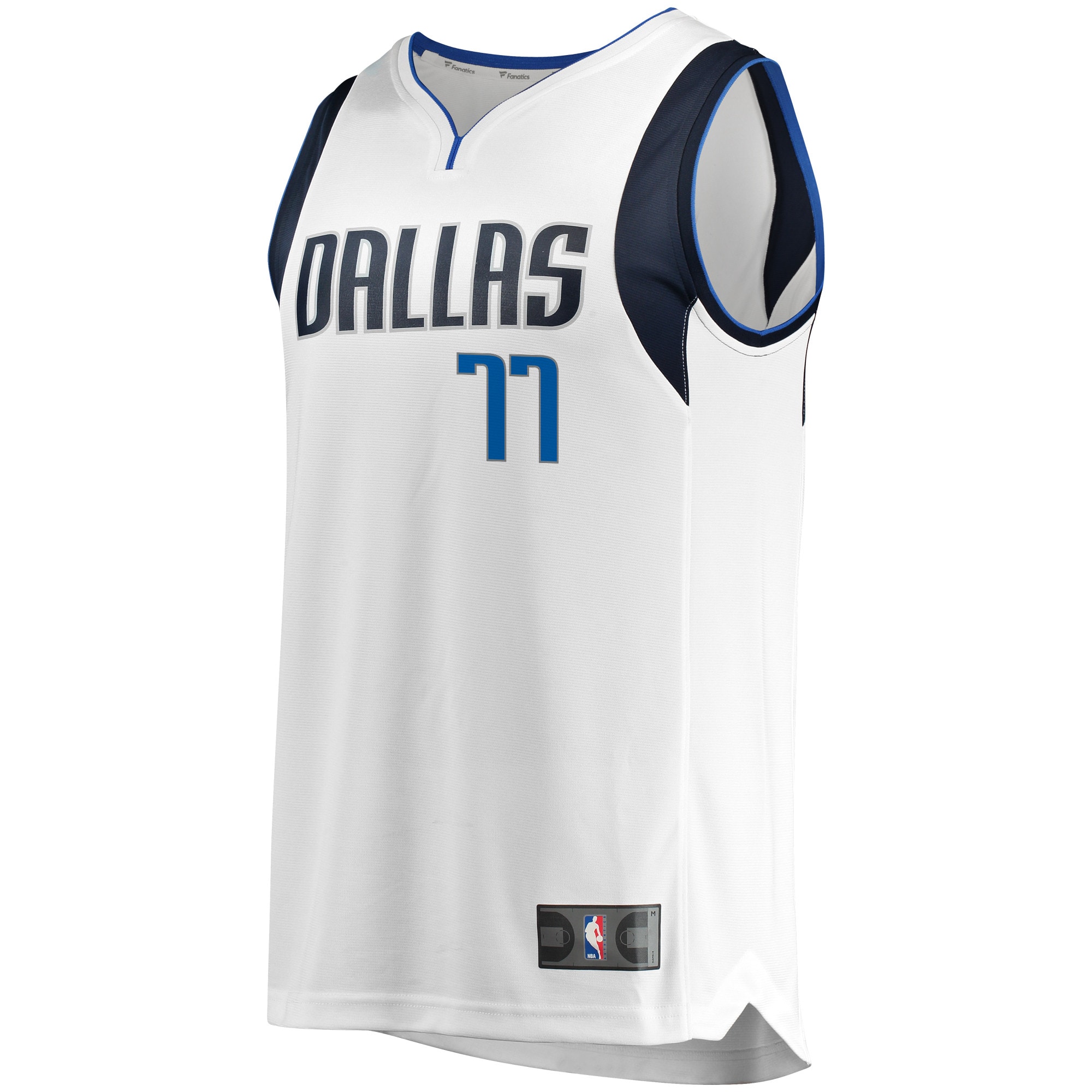 Alternative view of Luka Doncic Dallas Mavericks Fanatics Fast Break Men's Replica Jersey - Association Edition - White