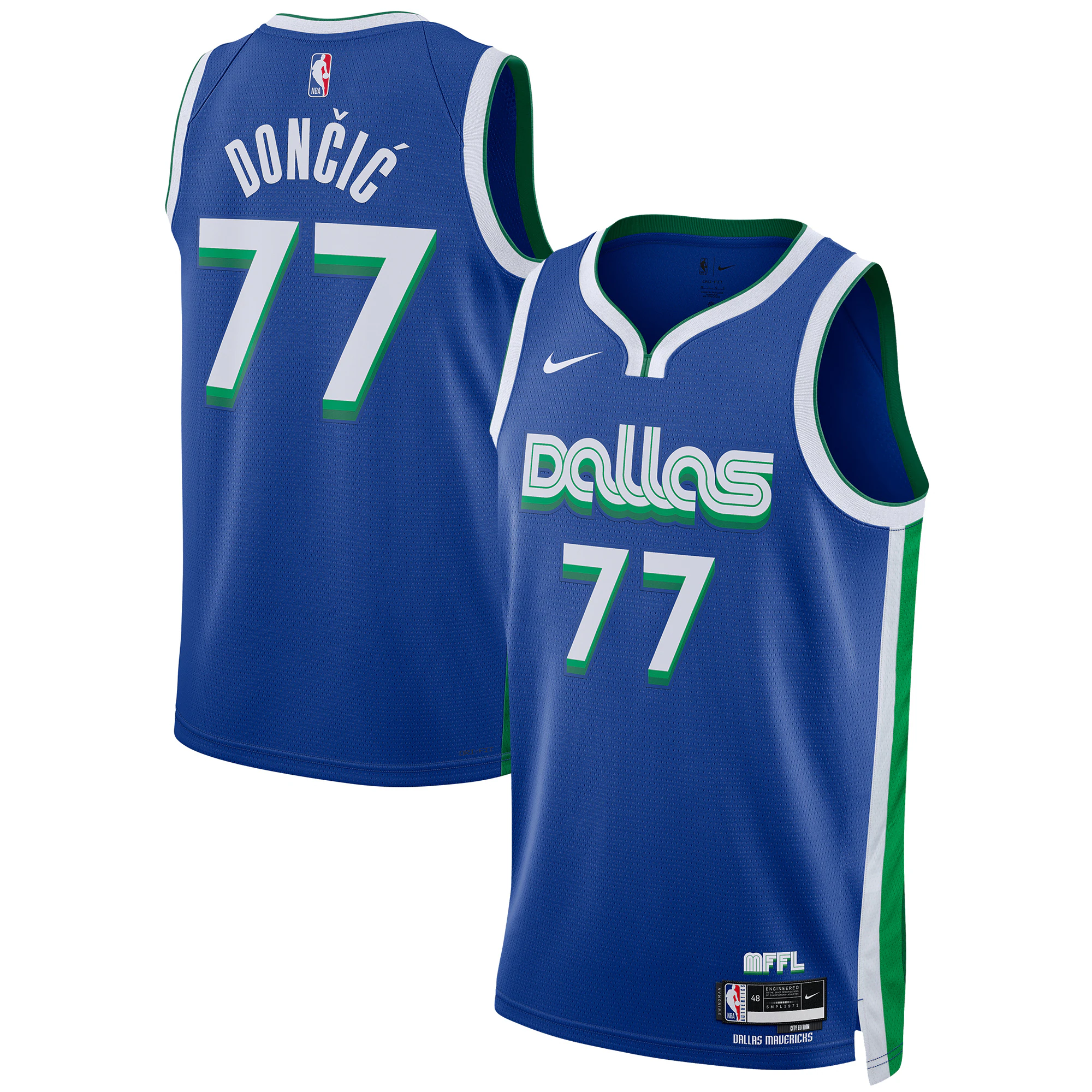 Luka Doncic Dallas Mavericks Unisex 2022/23 Swingman Jersey - City Edition - Blue