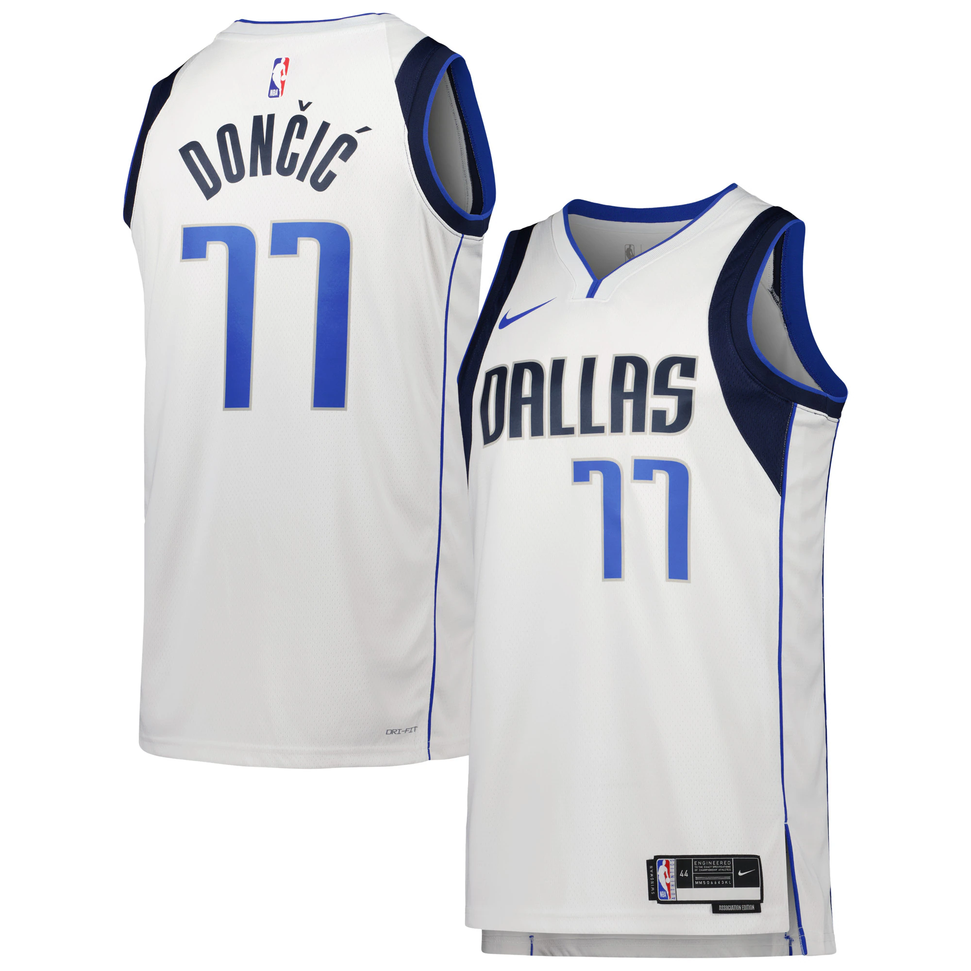 Alternative view of Luka Doncic Dallas Mavericks Unisex Swingman Jersey - Association Edition - White