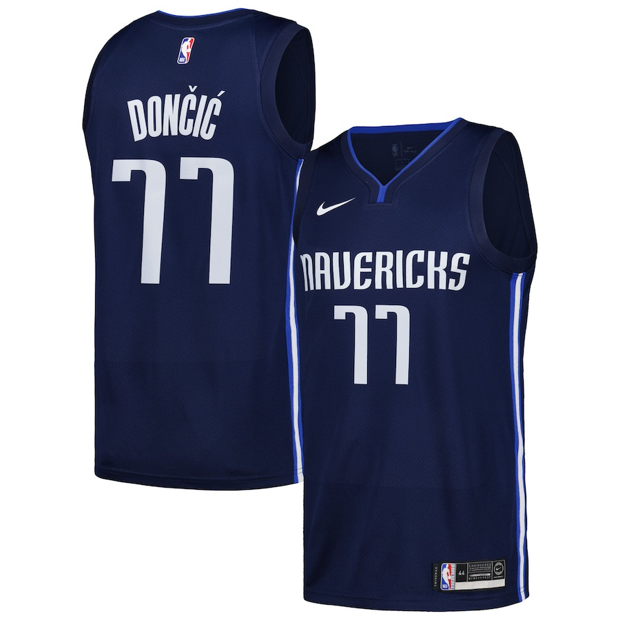 Luka DonÄiÄ‡ 77 Dallas Mavericks Nike Swingman Men Jersey - City Edition - Navy - JS193 