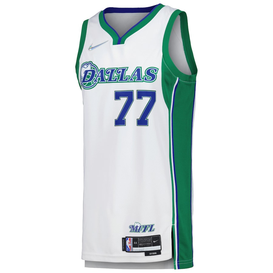Alternative view of Luka DonÄiÄ‡ 77 Dallas Mavericks Swingman Men Jersey - City Edition - White - JS852 