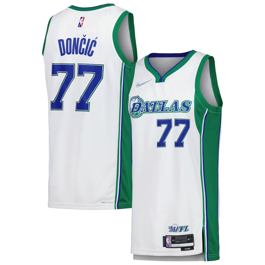 Luka DonÄiÄ‡ 77 Dallas Mavericks Swingman Men Jersey - City Edition - White - JS852 