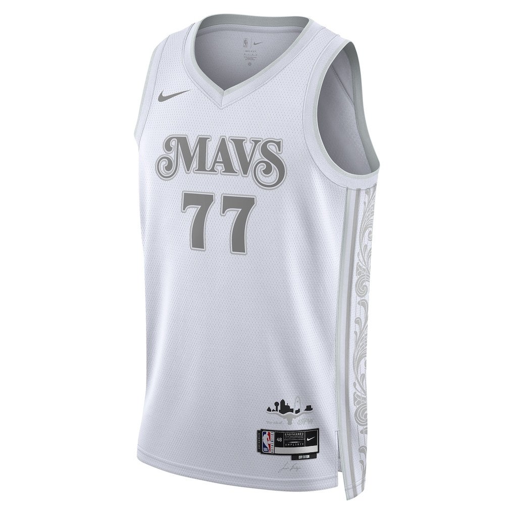 Alternative view of Luka DonÄiÄ‡ 77 Dallas Mavericks Unisex 2024/25 Swingman Player Jersey - City Edition - White - JS436 