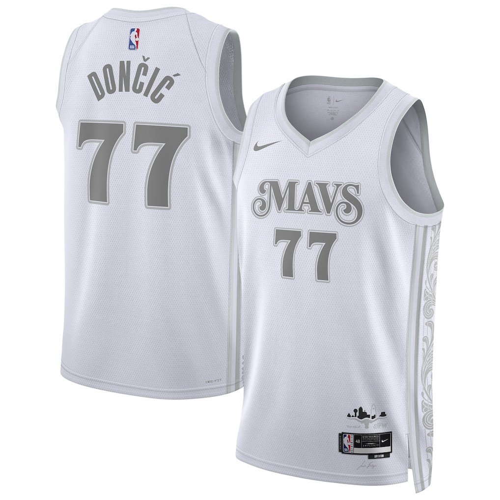 Luka DonÄiÄ‡ 77 Dallas Mavericks Unisex 2024/25 Swingman Player Jersey - City Edition - White - JS436 
