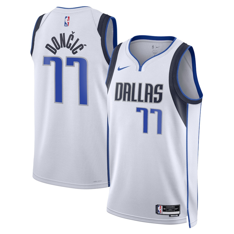 Luka DonÄiÄ‡ 77 Dallas Mavericks Unisex Swingman Jersey - Association Edition - White - JS607 