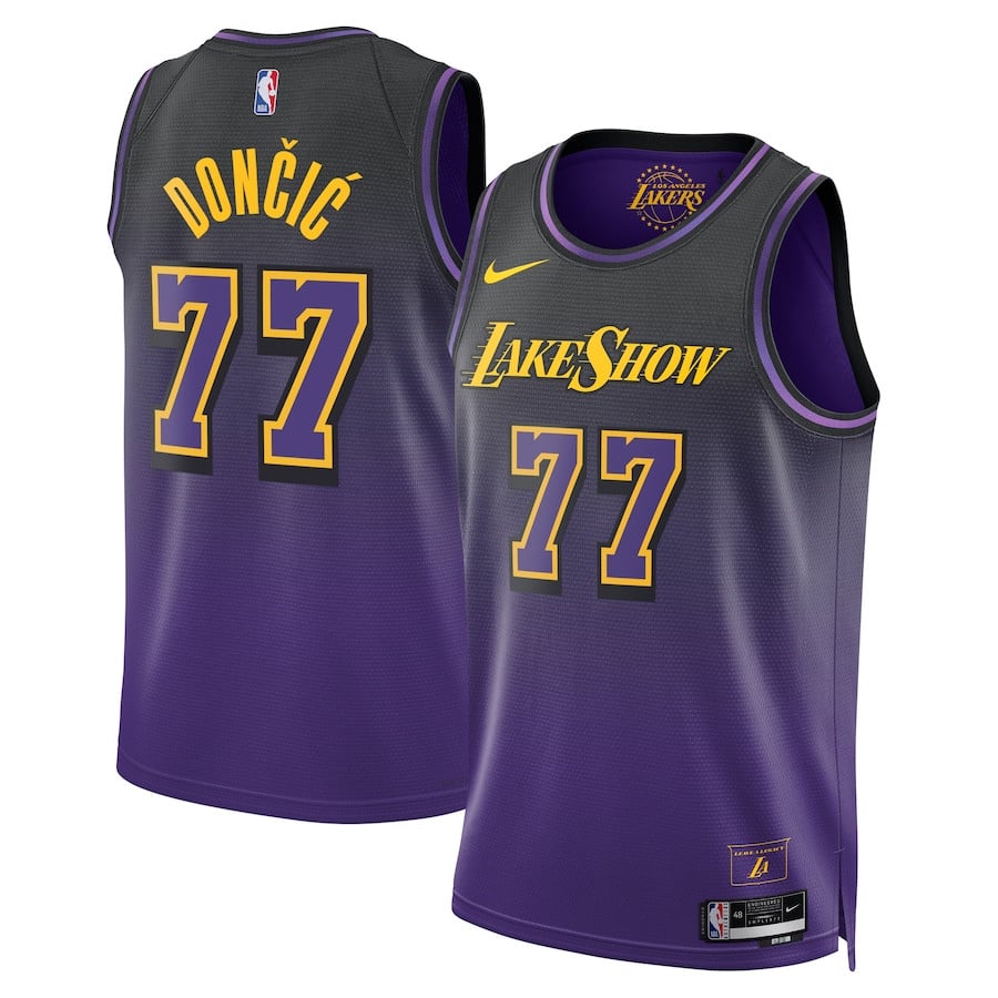 Luka DonÄiÄ‡ 77 Los Angeles Lakers 2024/25 City Edition Swingman Jersey - Purple - JS400 