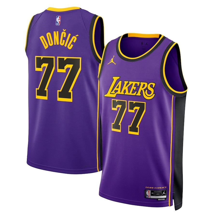 Luka DonÄiÄ‡ 77 Los Angeles Lakers Statement Edition Swingman Jersey - Purple - JS455 