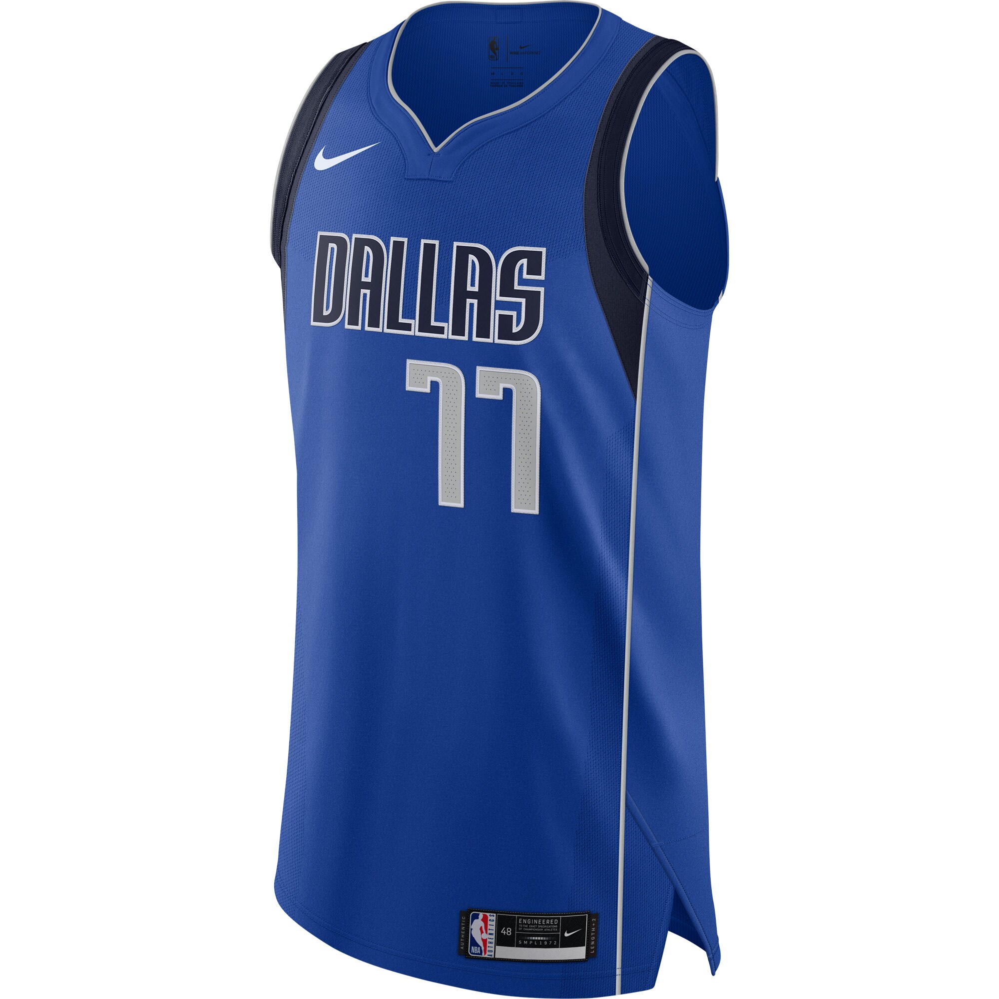 Alternative view of Luka DonÃƒâ€žÃ‚ÂiÃƒâ€žÃ¢â‚¬Â¡ Dallas Mavericks Authentic Jersey - Icon Edition - Blue
