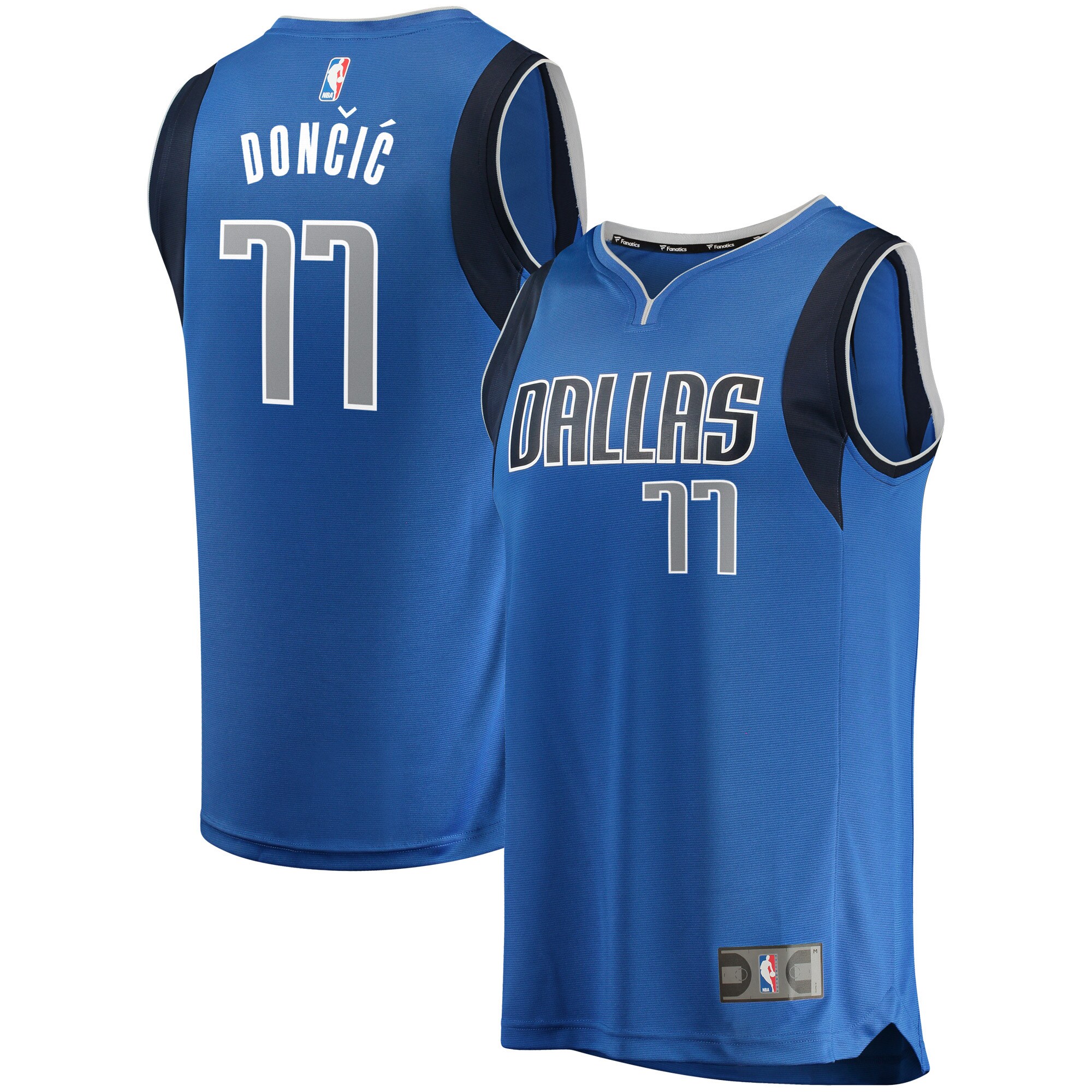 Luka DonÃƒâ€žÃ‚ÂiÃƒâ€žÃ¢â‚¬Â¡ Dallas Mavericks Fanatics Youth Fast Break Replica Jersey Blue - Icon Edition