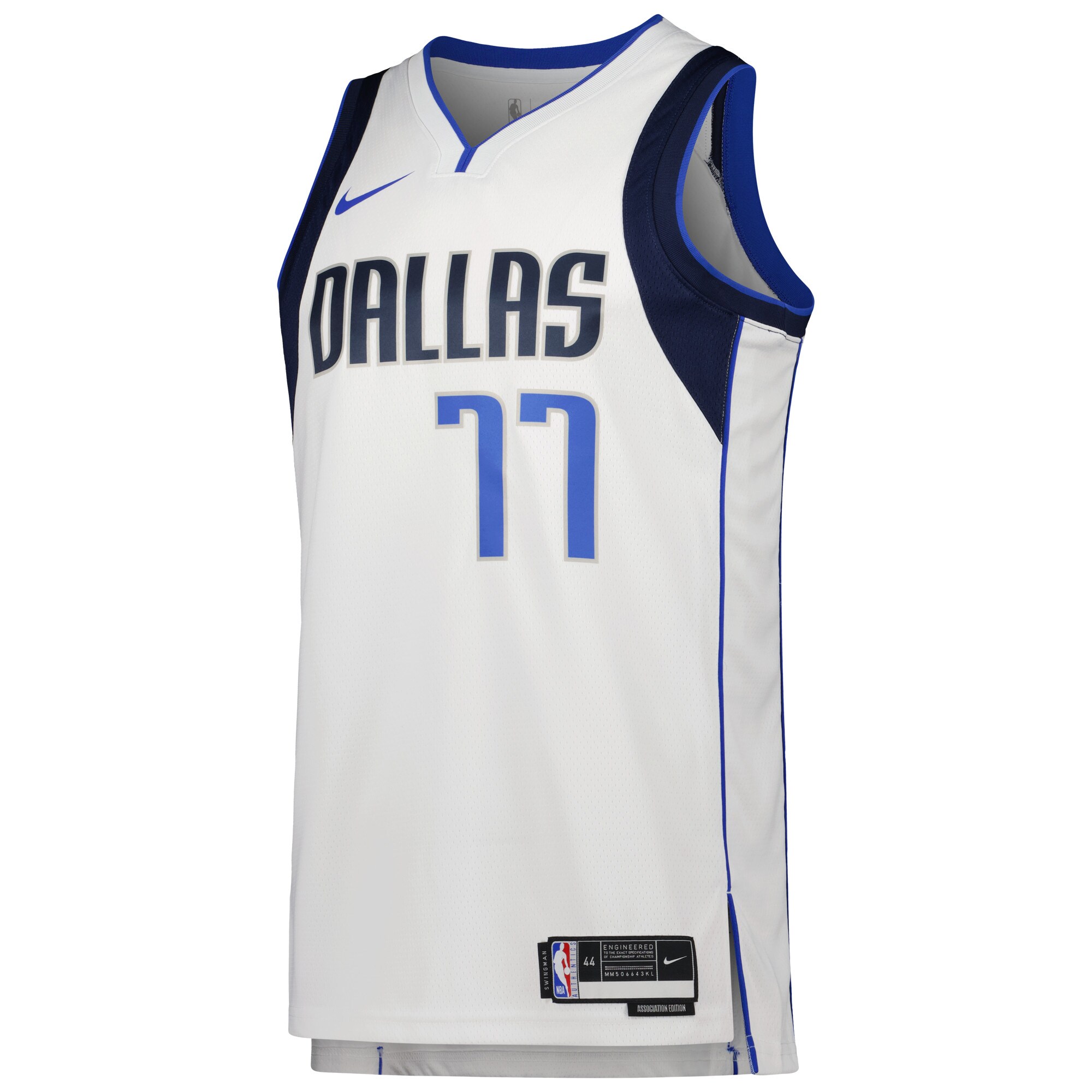 Alternative view of Luka DonÃƒâ€žÃ‚ÂiÃƒâ€žÃ¢â‚¬Â¡ Dallas Mavericks Unisex Swingman Jersey - Association Edition - White