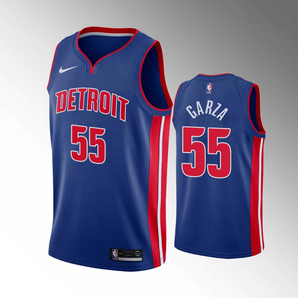 Luka Garza Detroit Pistons 2021 Icon Edition Blue Jersey