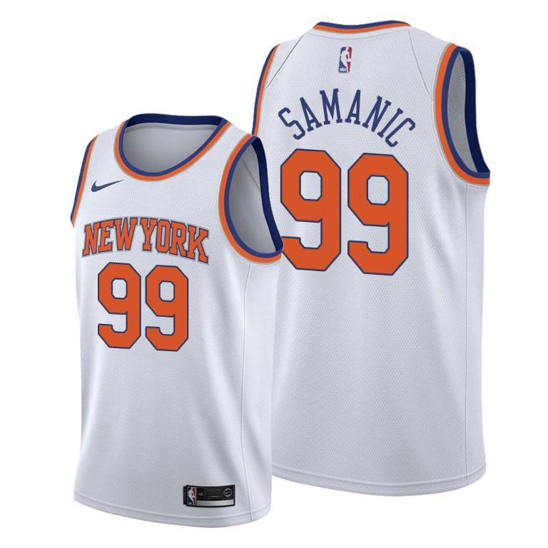 Luka Samanic 99 New York Knicks Association Edition White Jersey - Men Jersey - JS158 