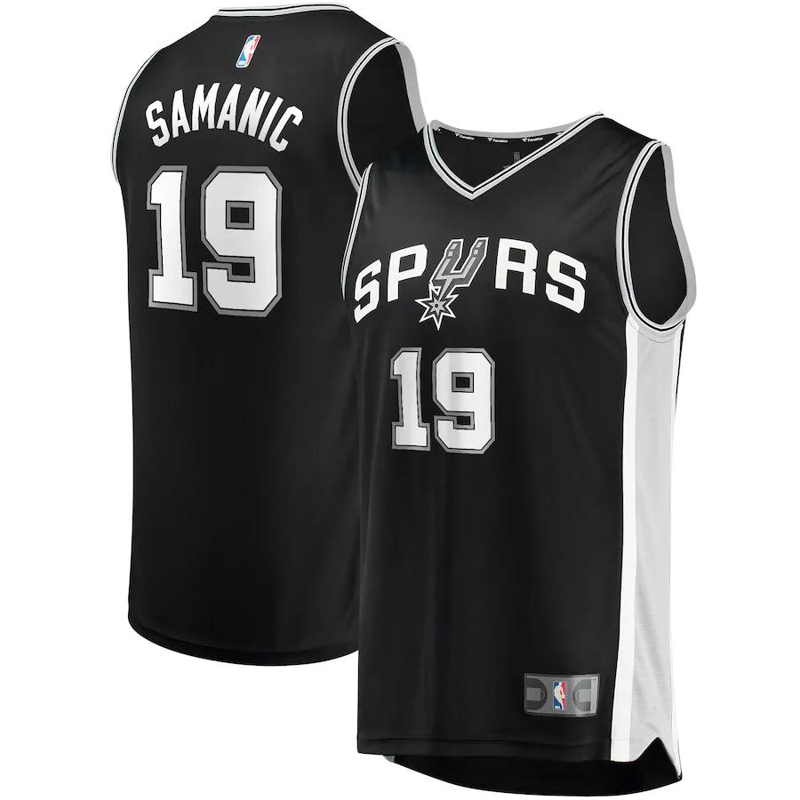 Luka Samanic San Antonio Spurs Fanatics Branded Fast Break Replica Player Jersey - Icon Edition - Black