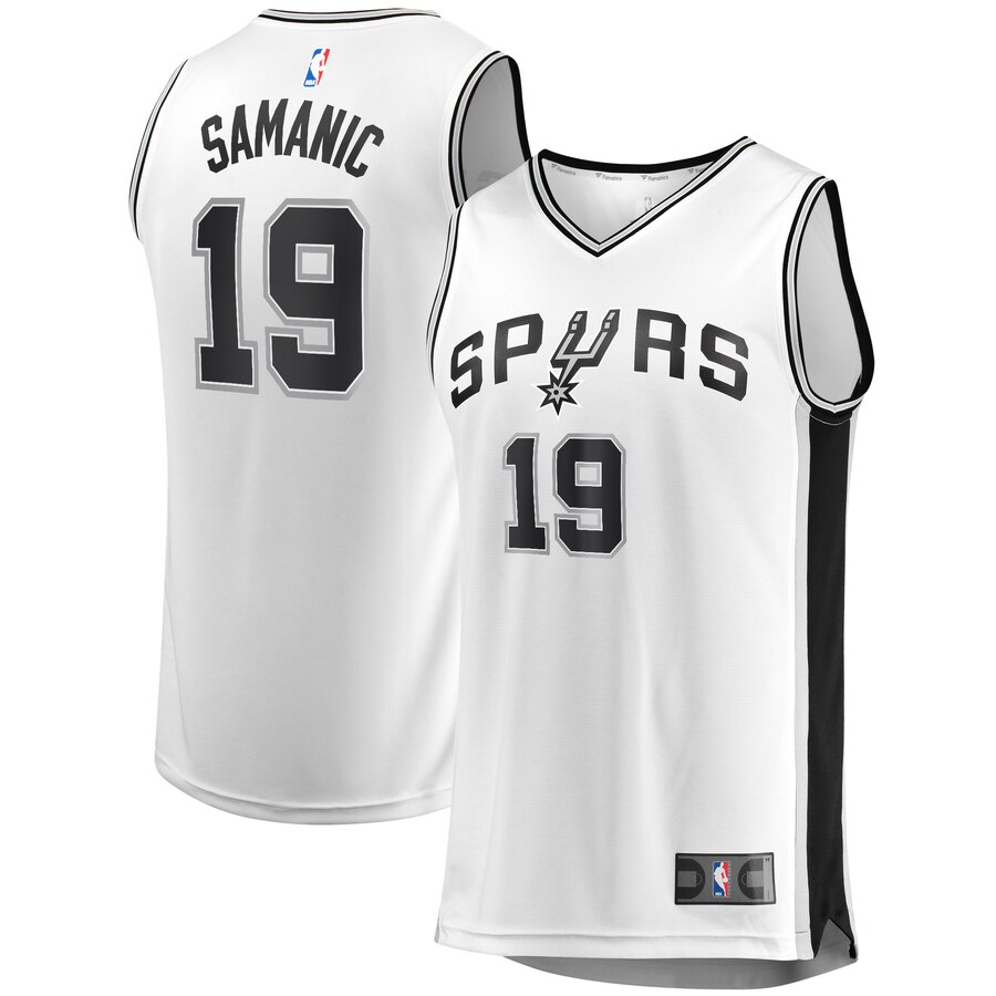 Luka Samanic San Antonio Spurs Fanatics Branded Fast Break Replica Player Jersey – Association Edition – White