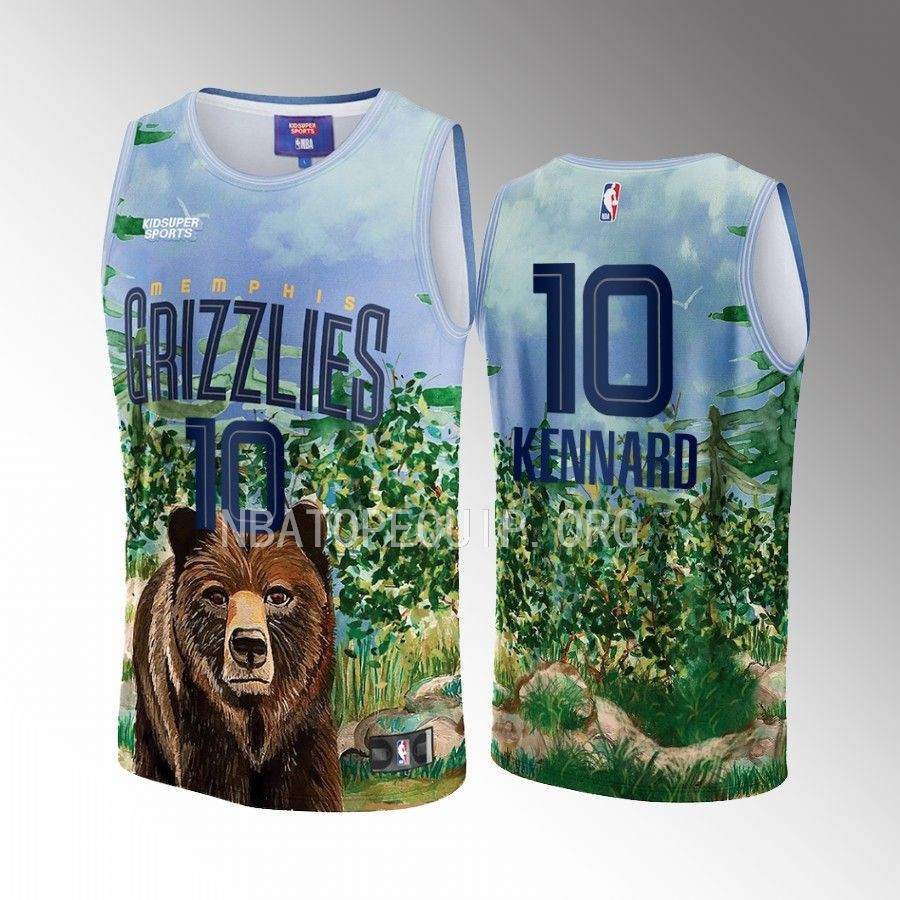 Luke Kennard 10 Memphis Grizzlies NBA & KidSuper Studios Unisex Hometown Jersey - JS223 