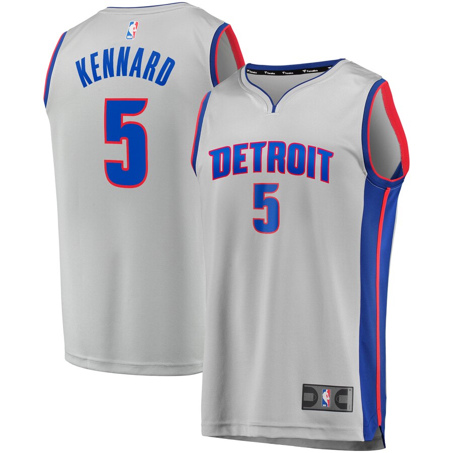 Luke Kennard Detroit Pistons Fanatics Branded Fast Break Replica Jersey Gray - Statement Edition
