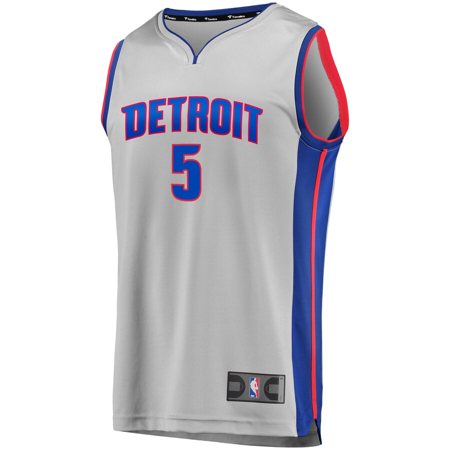 Alternative view of Luke Kennard Detroit Pistons Fanatics Branded Fast Break Replica Jersey Gray - Statement Edition