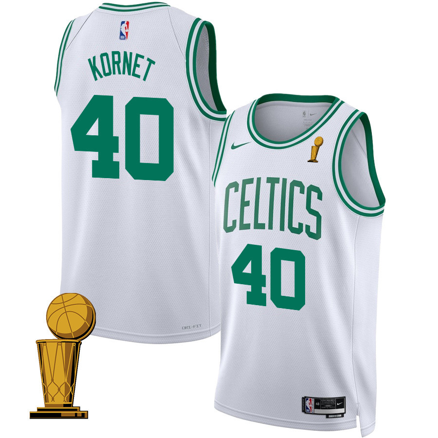 Luke Kornet 40 Boston Celtics 2024 FINALS CHAMPIONS Swingman Jersey - Association Edition - White - JS855