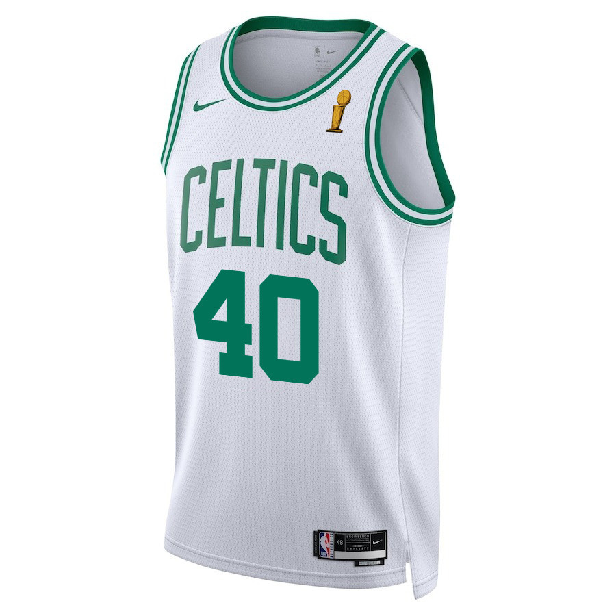 Alternative view of Luke Kornet 40 Boston Celtics 2024 FINALS CHAMPIONS Swingman Jersey - Association Edition - White - JS855
