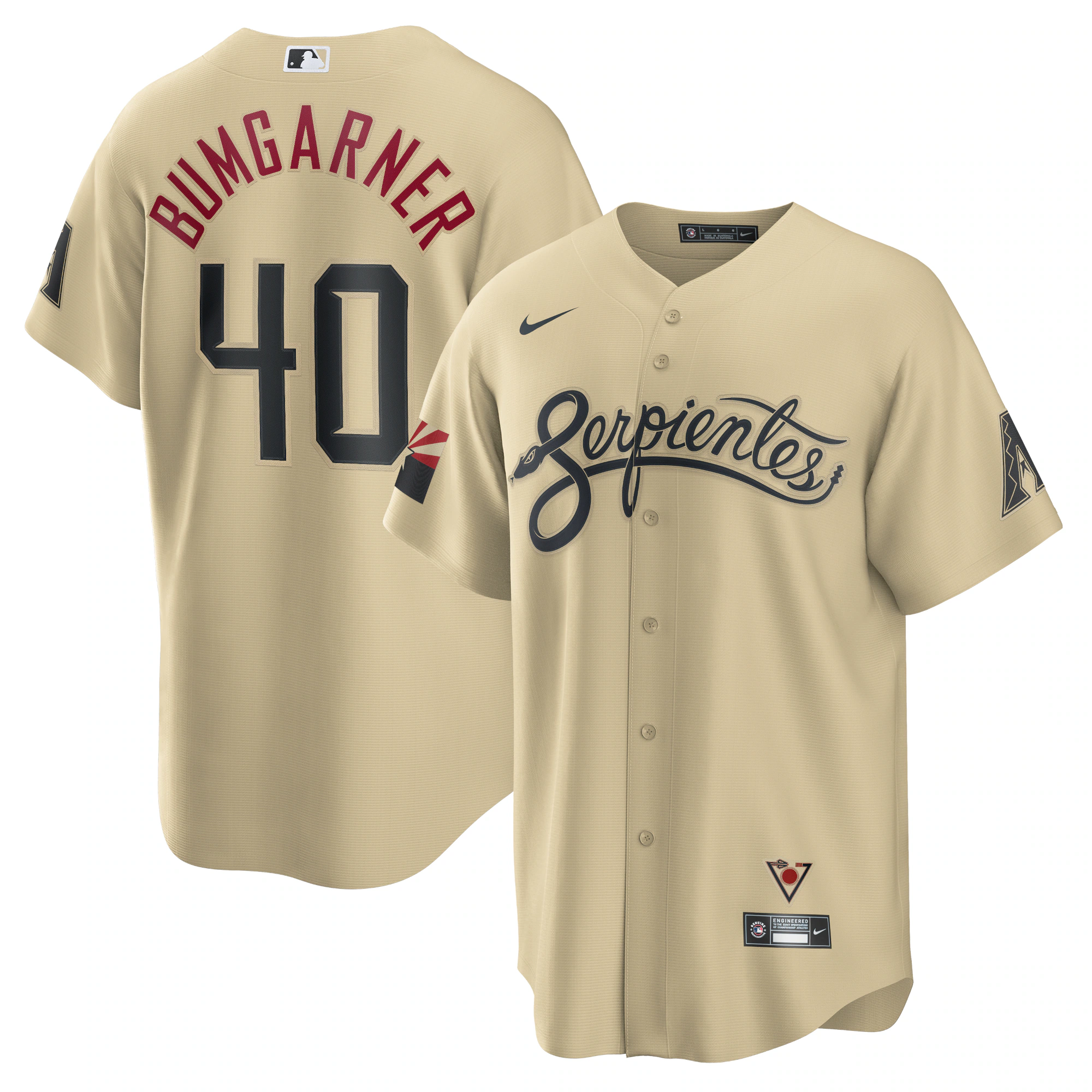 Madison Bumgarner Arizona Diamondbacks City Connect Replica Player Jersey - Sand