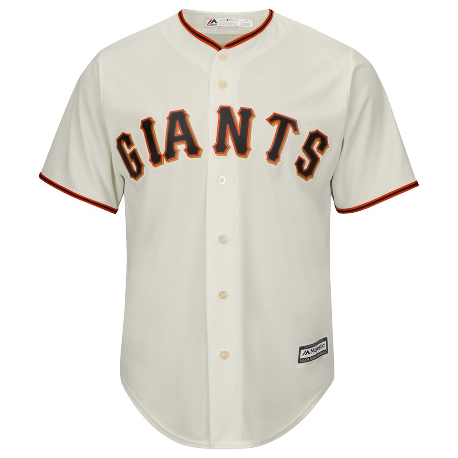 Alternative view of Madison Bumgarner San Francisco Giants Majestic Big And Tall Official Cool Base Player Jersey - Cream