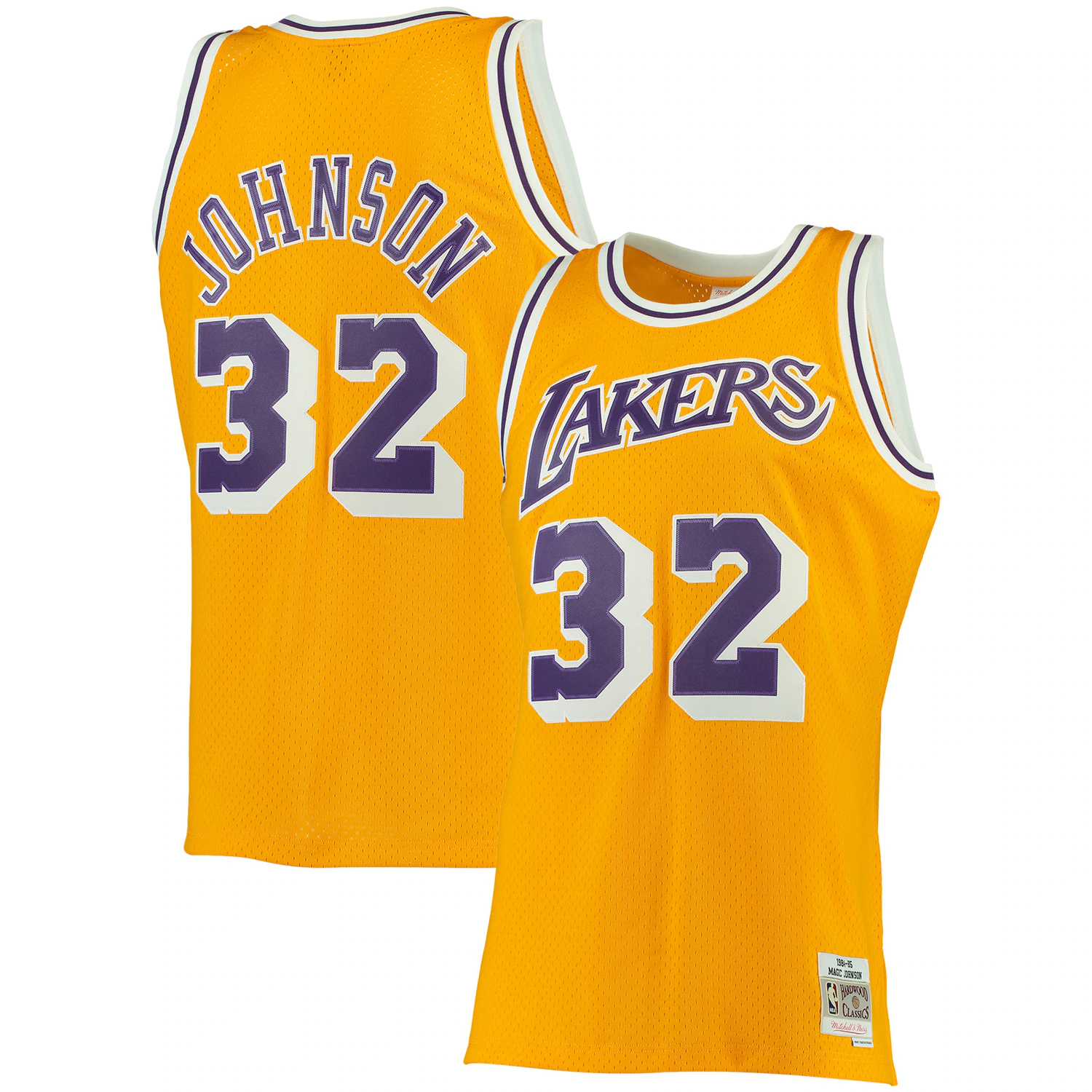 Alternative view of Magic Johnson Los Angeles Lakers Mitchell & Ness Big & Tall Hardwood Classics Jersey - Gold