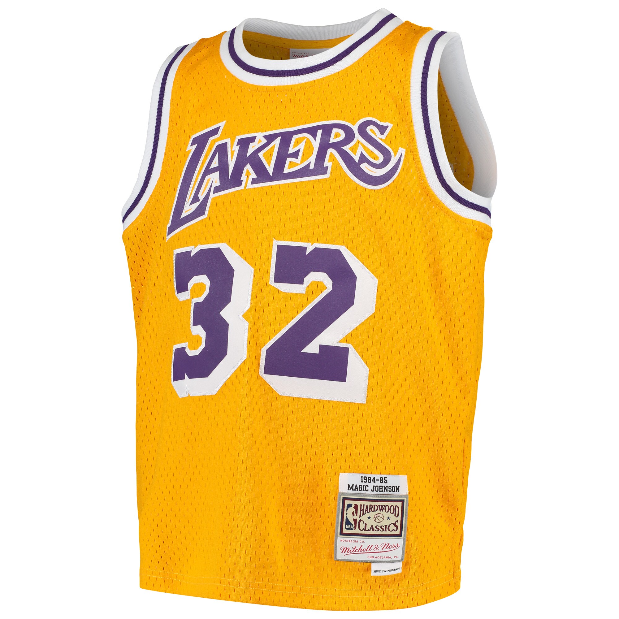 Alternative view of Magic Johnson Los Angeles Lakers Mitchell & Ness Youth Swingman Throwback Jersey - Gold