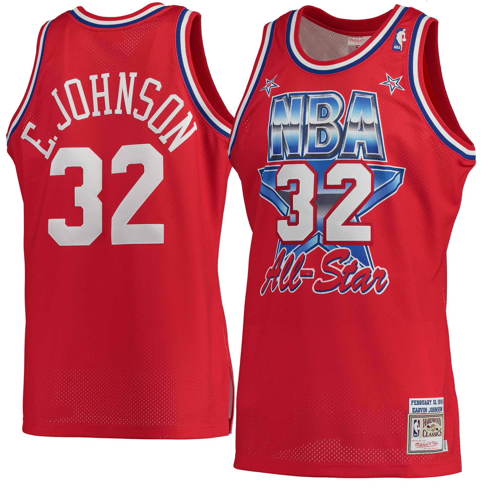 Magic Johnson Los Angeles Lakers Mitchell & Ness Hardwood Classics 1991 All-star Authentic Jersey – Red – Jsfangear Jersey Store