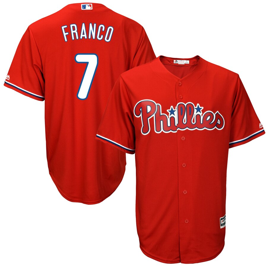 Maikel Franco Philadelphia Phillies Majestic Big And Tall Fashion Cool Base Replica Player Jersey - Scarlet