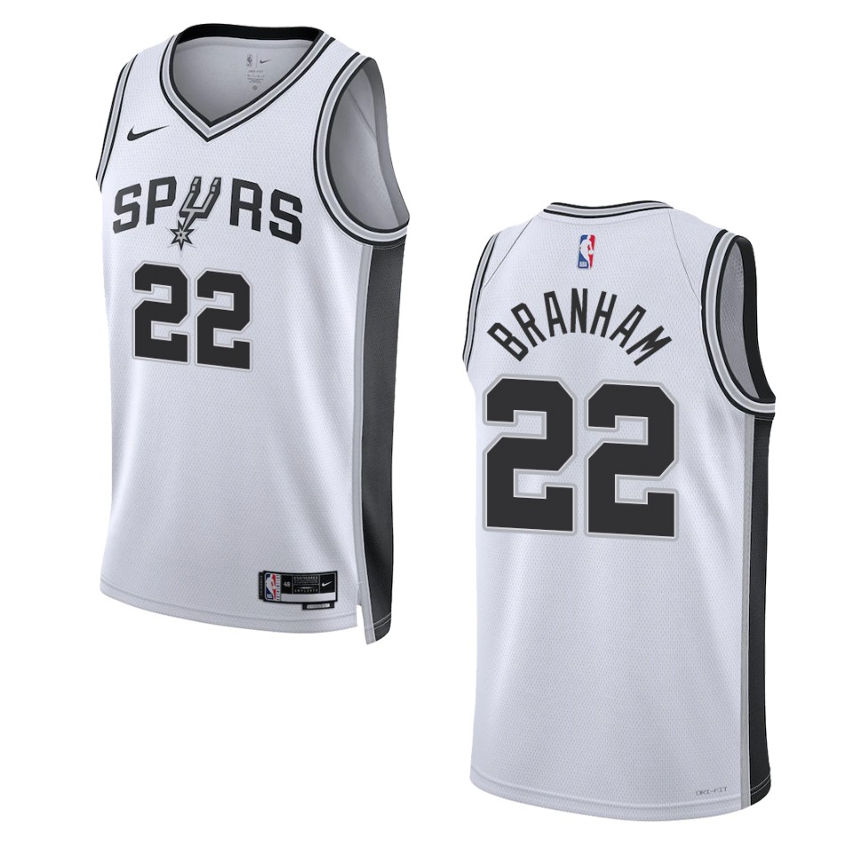 Malaki Branham Association Edition San Antonio Spurs 2022-23 White Swingman Jersey