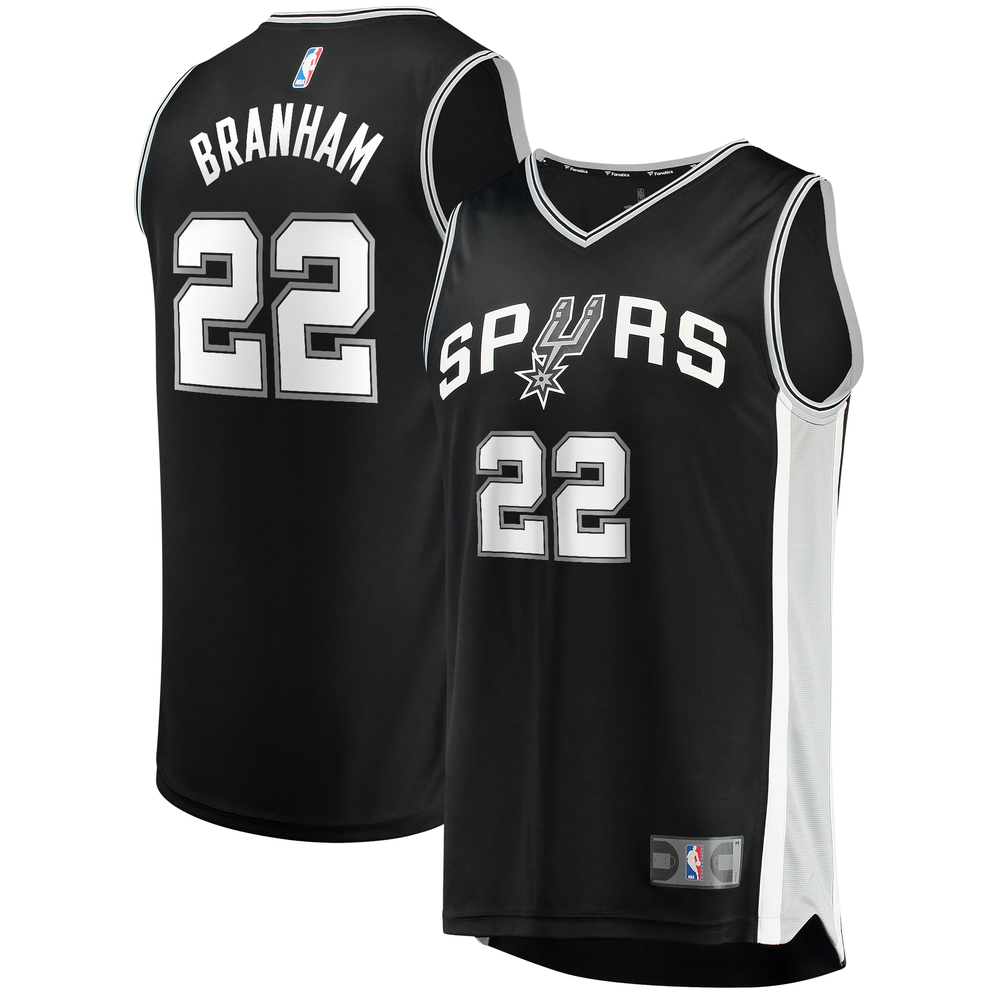 Malaki Branham San Antonio Spurs Fanatics Branded 2022 Nba Draft First Round Pick Fast Break Replica Player Jersey - Icon Edition - Black