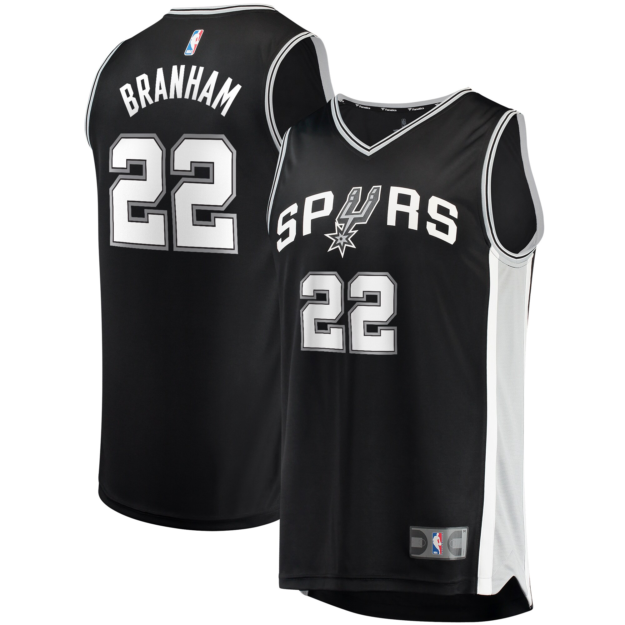 Alternative view of Malaki Branham San Antonio Spurs Fanatics Branded 2022 Nba Draft First Round Pick Fast Break Replica Player Jersey - Icon Edition - Black