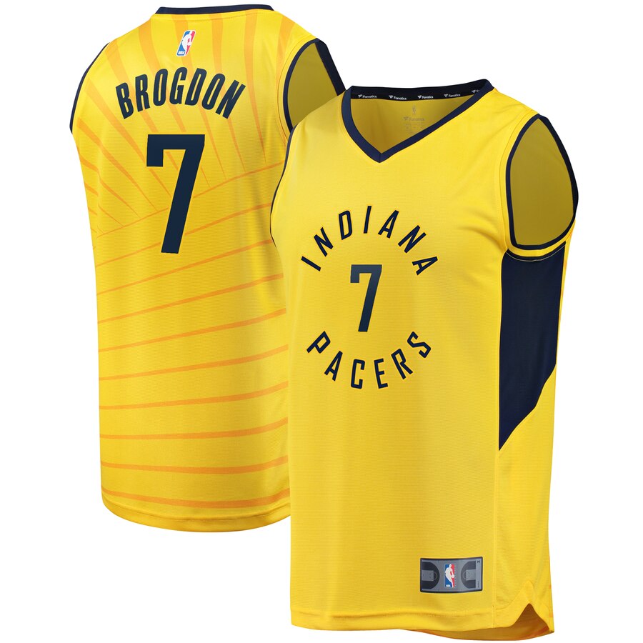 Malcolm Brogdon Indiana Pacers Fanatics Branded Fast Break Replica Jersey Gold - Statement Edition