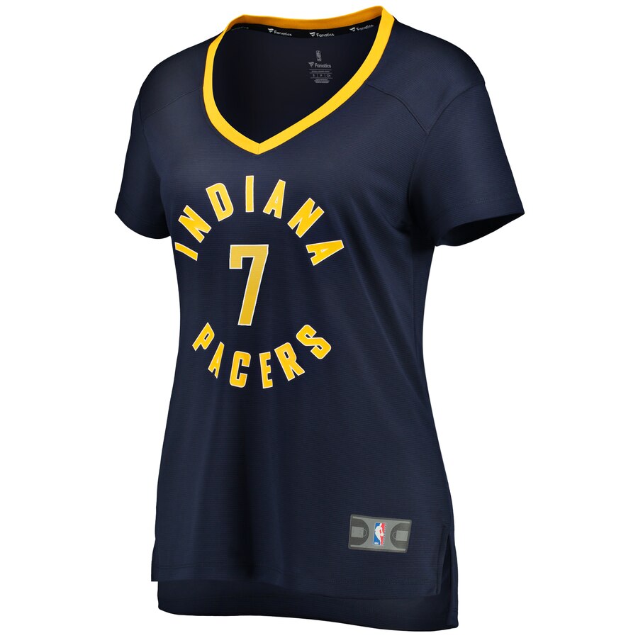 Alternative view of Malcolm Brogdon Indiana Pacers Fanatics Branded Women's Fast Break Replica Jersey Navy - Icon Edition