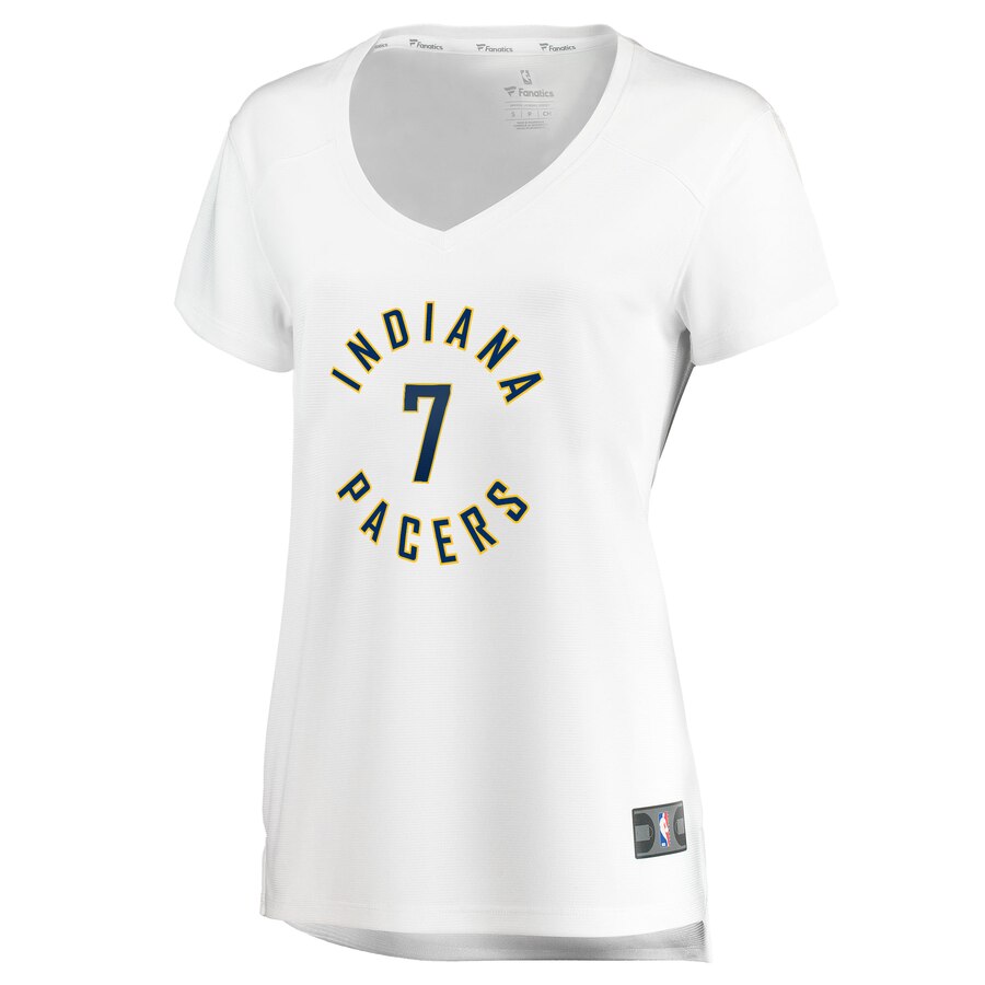 Alternative view of Malcolm Brogdon Indiana Pacers Fanatics Branded Women's Fast Break Replica Jersey White - Association Edition