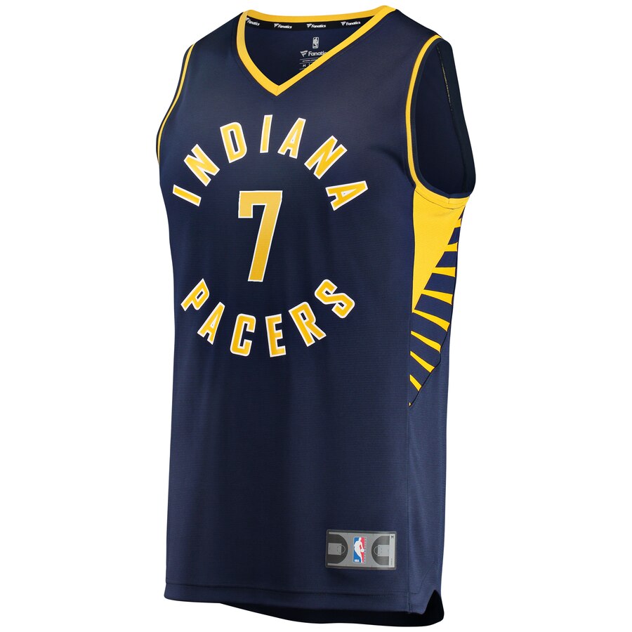 Alternative view of Malcolm Brogdon Indiana Pacers Fanatics Branded Youth Fast Break Replica Jersey Navy - Icon Edition