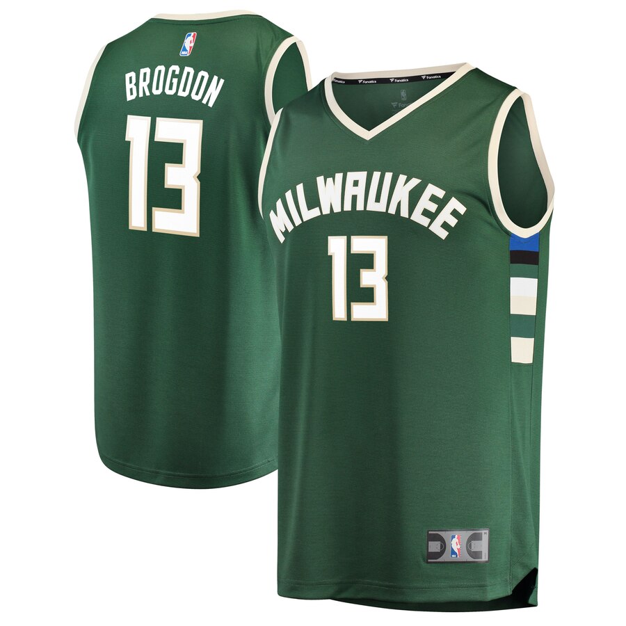 Malcolm Brogdon Milwaukee Bucks Fanatics Branded Youth Fast Break Replica Jersey Green - Icon Edition
