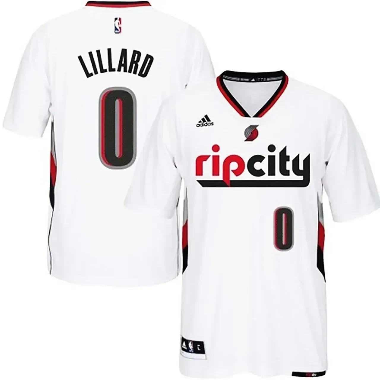 Male Damian Lillard Portland Trail Blazers 0 2014-15 Swingman Rip City Pride Jersey With Sleeves Jersey - JS577 