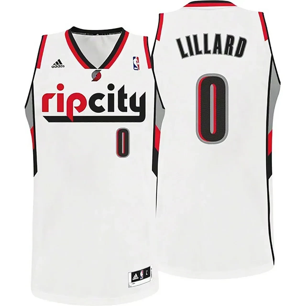 Male Damian Lillard Portland Trail Blazers 0 Rip City White Swingman Jersey - JS261 