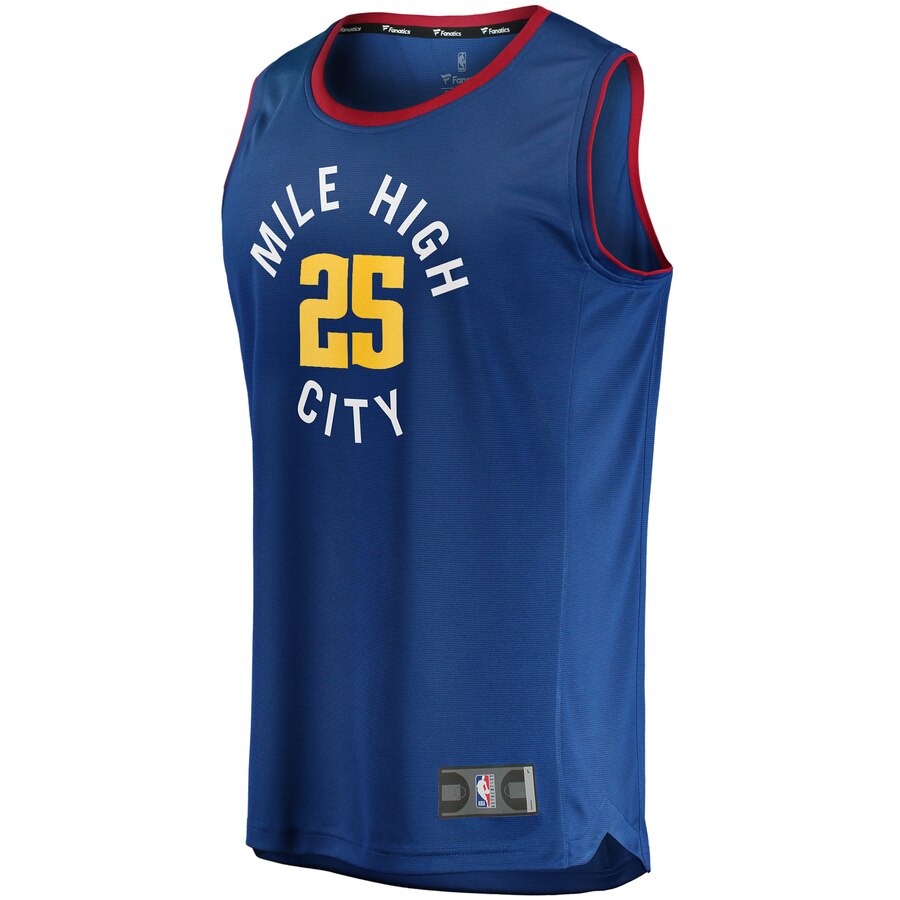 Alternative view of Malik Beasley Denver Nuggets Fanatics Branded Fast Break Player Jersey - Statement Edition - Blue
