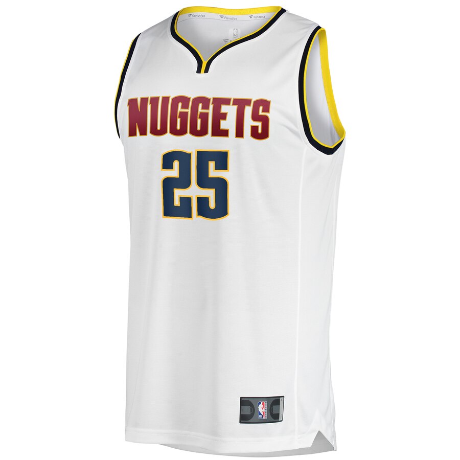 Alternative view of Malik Beasley Denver Nuggets Fanatics Branded Youth Fast Break Player Jersey - Association Edition - White