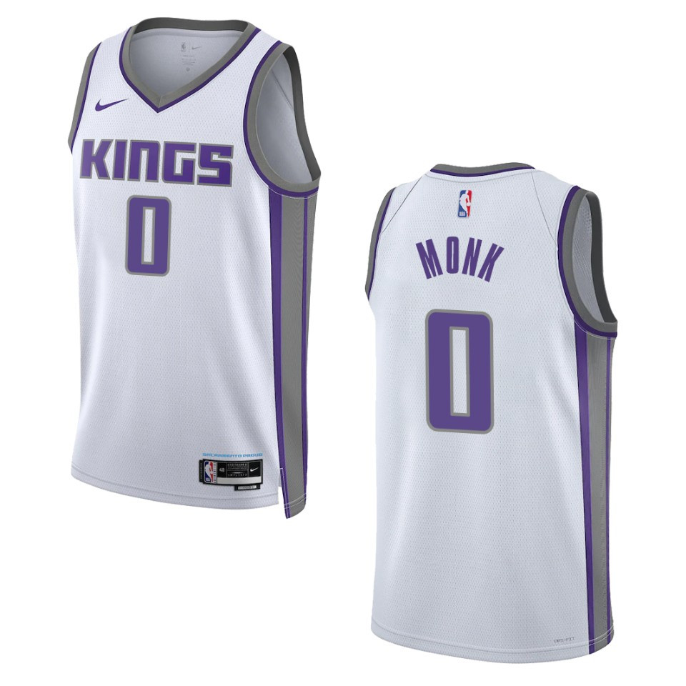 Malik Monk Association Edition Sacramento Kings 2022-23 White Swingman Jersey