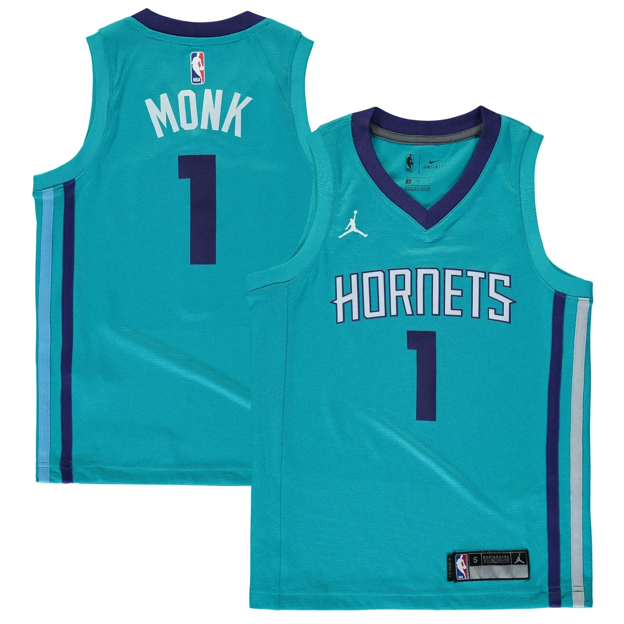 Malik Monk Charlotte Hornets Brand Jordan Youth Swingman Jersey Teal - Icon Edition - JS796 