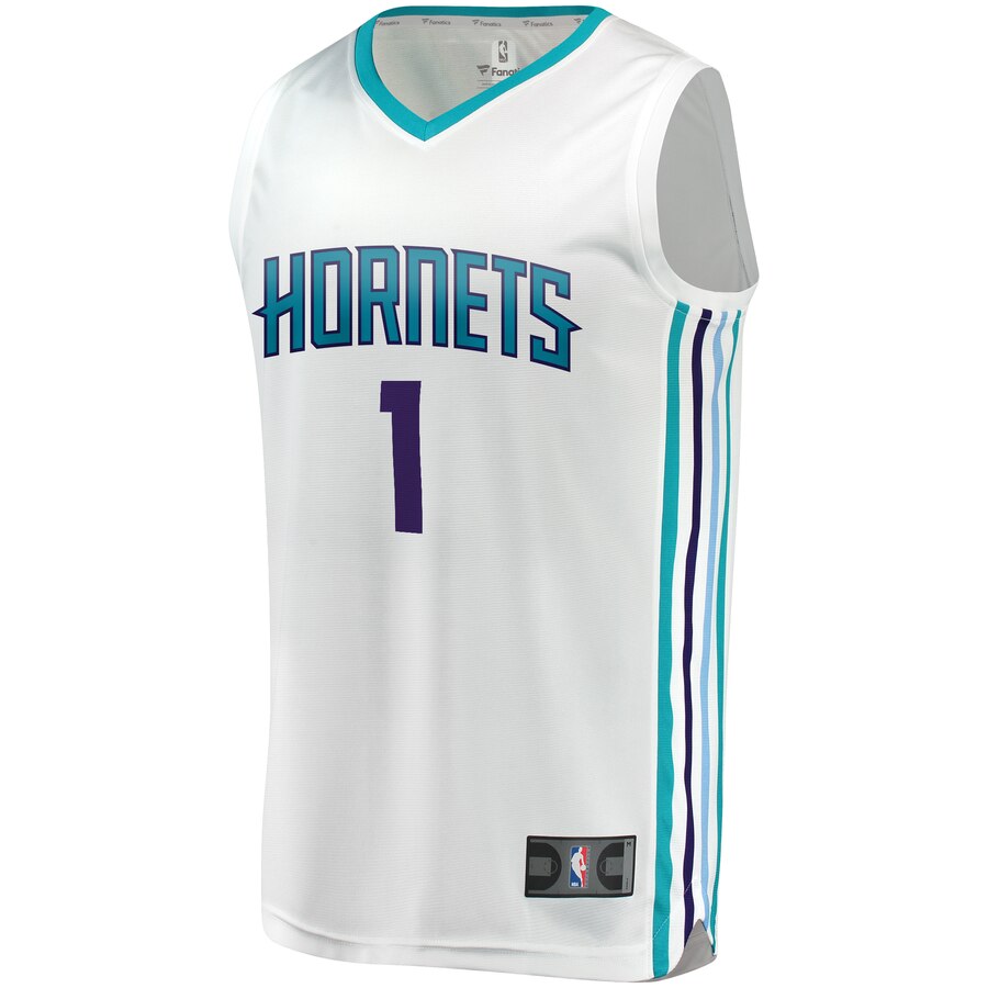 Alternative view of Malik Monk Charlotte Hornets Fanatics Branded Fast Break Replica Player Team Jersey - Association Edition - White