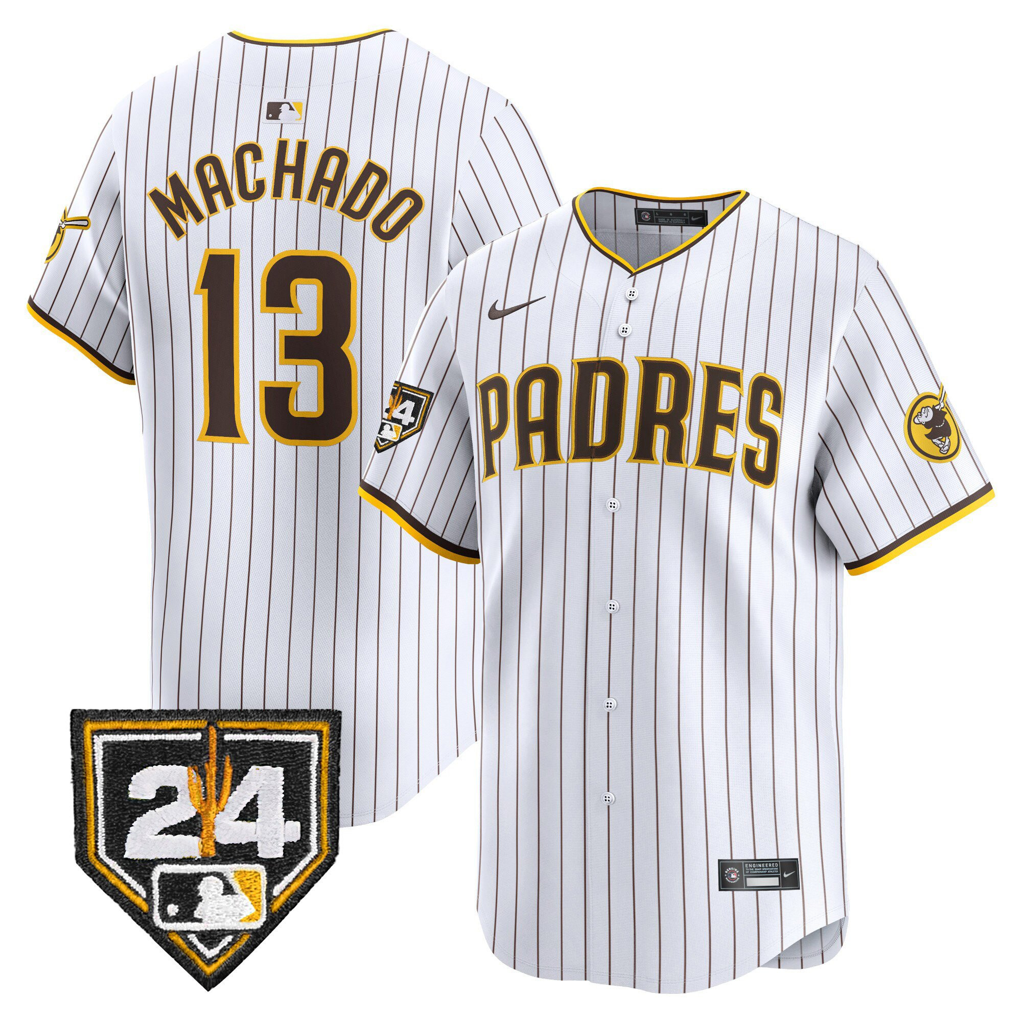 Manny Machado 13 San Diego Padres 2024 Spring Training Men Jersey - White 