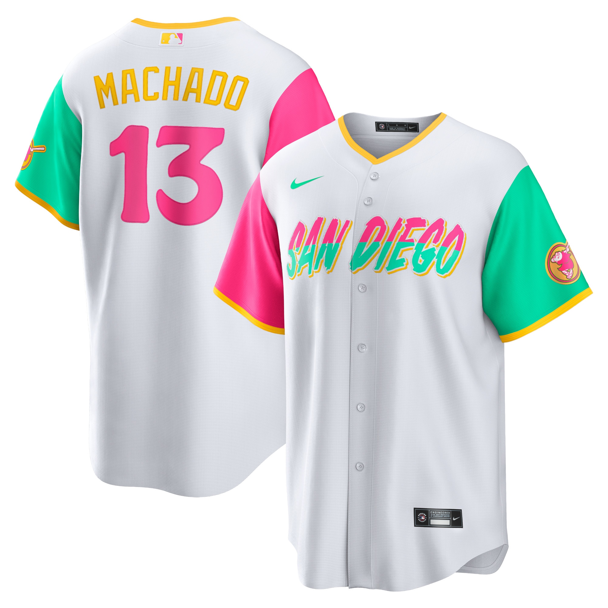 Manny Machado San Diego Padres 2022 City Connect Replica Player Jersey - White