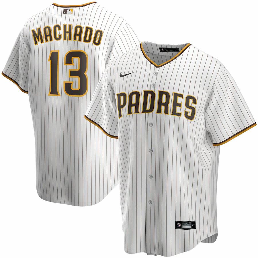 Manny Machado San Diego Padres Home 2020 Replica Player Jersey - White/brown